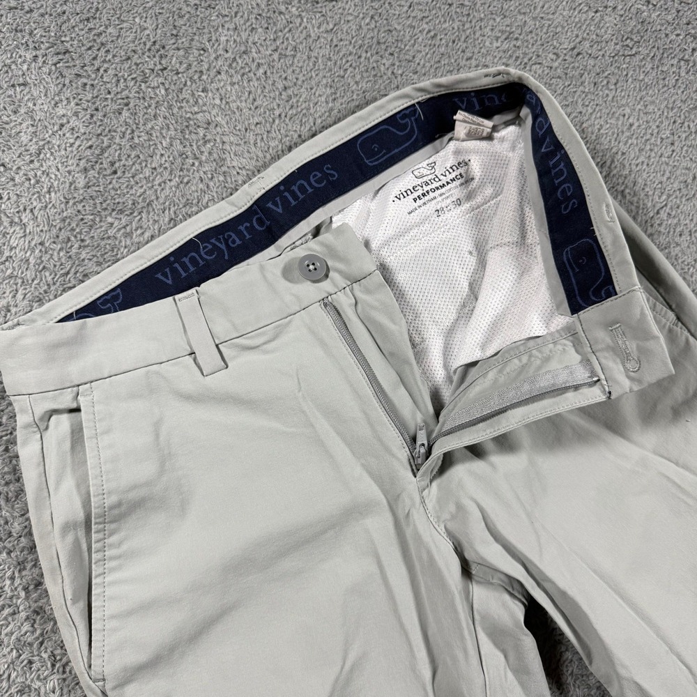 Vineyard Vines Performance Onn the GO Pants Mens 28x30 Gray Chino Stretch Golf
